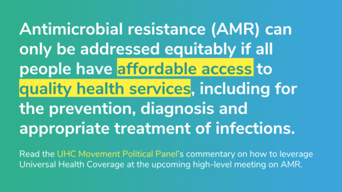 Quote from AMR commentary: Antimicrobial resistance (AMR) can only be addressed equitably if all people have affordable access to quality health services, including for the prevention, diagnosis and appropriate treatment of infections.