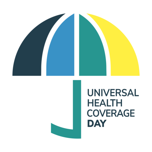 Logo du parapluie avec le texte suivant : Journée de la couverture santé universelle