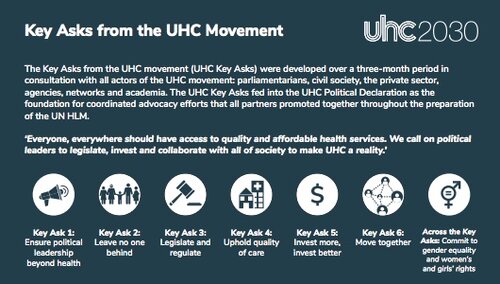 What did leaders commit to in the political declaration on UHC?